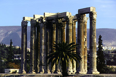 Temple of Olympian Zeus in Athens. Greece.