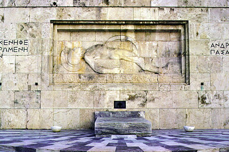 Tomb of unknown soldier at Parliament, Athens. Greece.