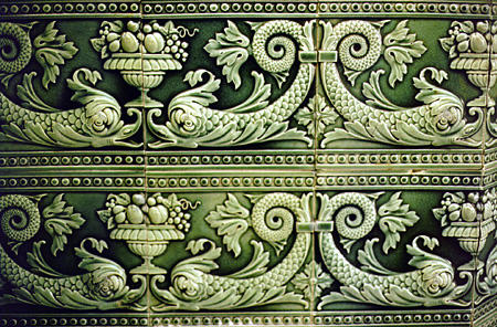 Tiles at Cycladic Art Museum, Athens. Greece.