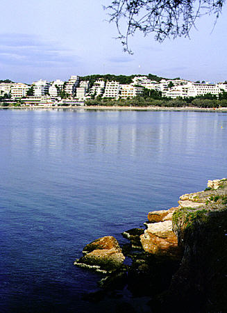 Developed coast of Vouliagmeni, Attica. Greece.