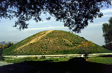 Tumulus, where fallen Greek warriors were buried after Persians were defeated at Marathon. Greece.