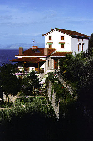 House above Paralia Tirou on Arcadian coast. Greece.