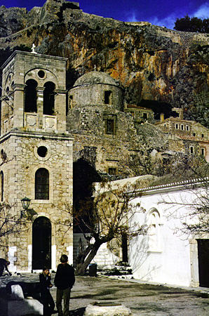 Churches of Panagia Mirtidiotissa and Hristos Elkomenos in Monemvasia. Greece.