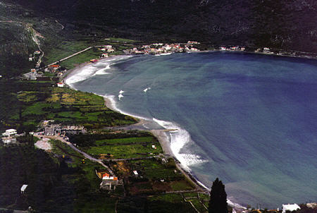 Overview of Itilo on Mani Peninsula. Greece.