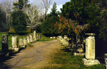 Gymnasium practice track circa 3rd century BC, Olympia. Greece.