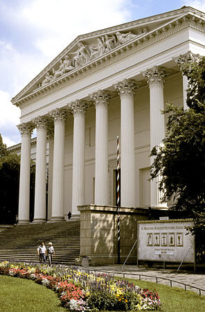 Neoclassical building of National Museum (Magyar Nemzeti Múzeum), Budapest. Hungary.