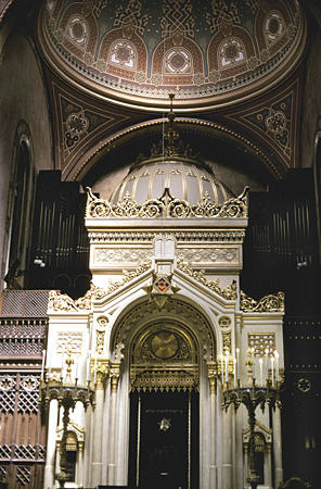 Interior of Great Synagogue in Budapest. Hungary.