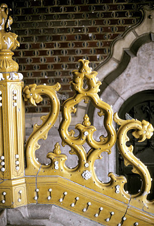 Railing in Museum of Applied Arts, Budapest. Hungary.