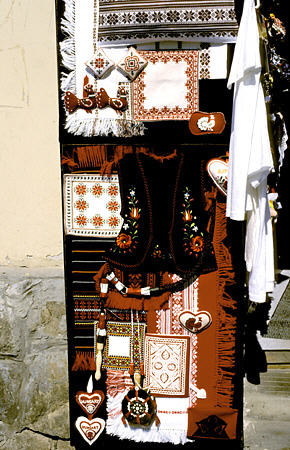 Embroidery shop in Szentendre. Hungary.