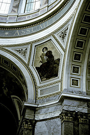 St Adalbert Basilica dome interior, Estergom. Hungary.