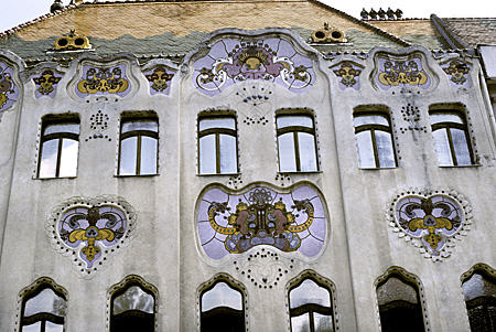 Art Nouveau Cifrapalota (Ornamental Palace) in Kecskemét. Hungary.