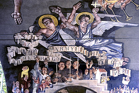 Mural of Hero's Gate (1914-8) at National Pantheon, Szeged. Hungary.