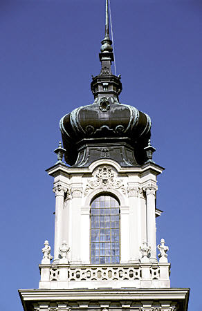 Domed tower detail of Festetics Castle (Keszthely). Hungary.