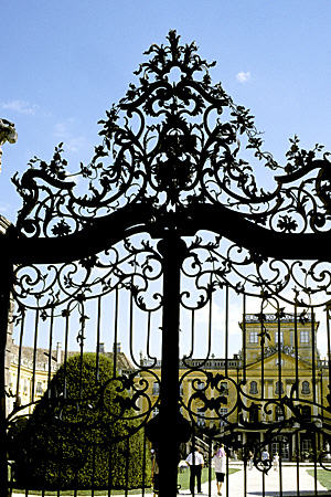 Eszterházy Palace Gates in Fertõd. Hungary.
