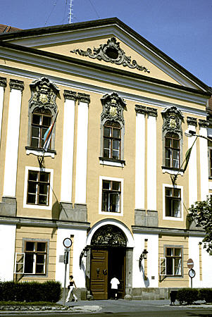 County Hall in Eger at 9 Lajos Kossuth utca. Hungary.