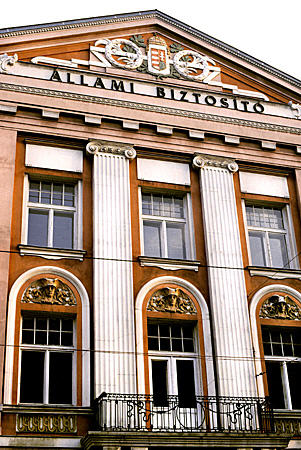 Állami Biztosíto building on Széchenyi Utca in Miskolc. Hungary.