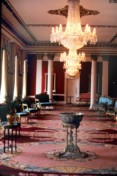 Interior drawing room of Dublin Castle. Dublin, Ireland.
