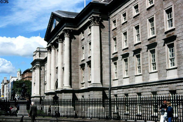 Georgian exterior of Trinity College. Dublin, Ireland.