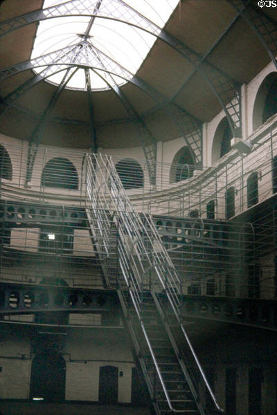 Interior view of Kilmainham Gaol (Jail) Museum where British executed Irish revolutionaries. Dublin, Ireland.