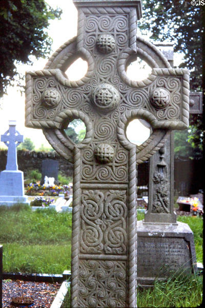 High cross (1897) in cemetery at Monasterboice. Ireland.