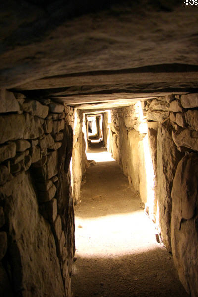 Passage tomb within Main Neolithic passage grave at Knowth. Ireland.