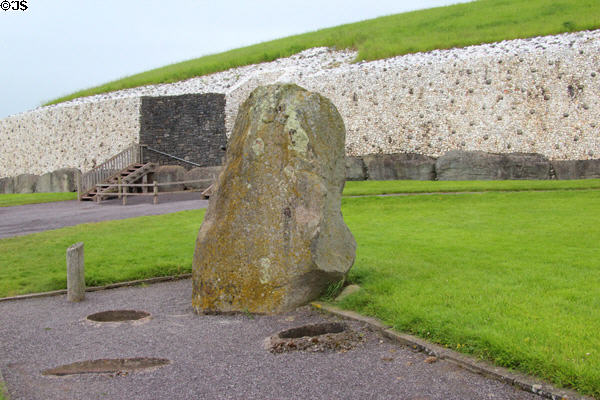 Standing stone at Newgrange. Ireland.