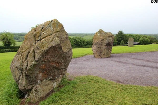 Standing stones at Newgrange. Ireland.