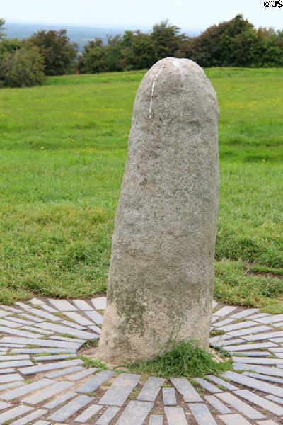 Stone of Destiny atop Hill of Tara. Ireland.