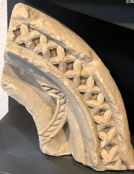 Segment of arch carving (13thC) at Old Mellifont Abbey museum. Ireland.