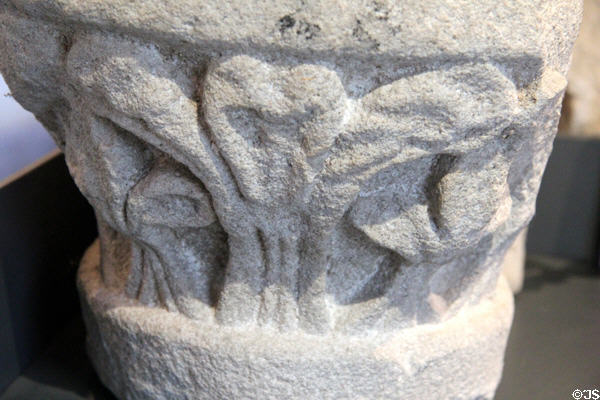 Stone capital of bird (13thC) at Old Mellifont Abbey museum. Ireland.