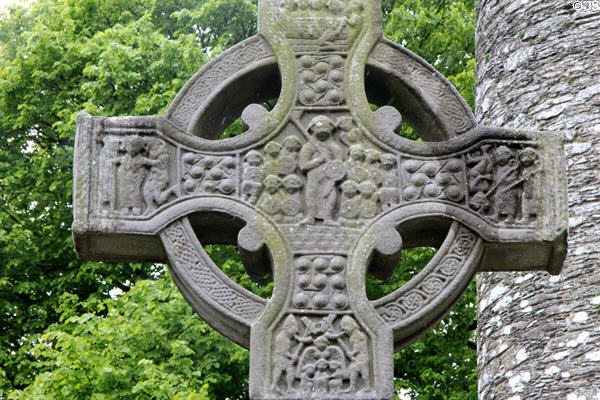 Last Judgment carving on West high cross at Monasterboice. Ireland.