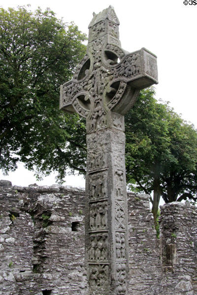 Crucifixion side of West high cross at Monasterboice. Ireland.