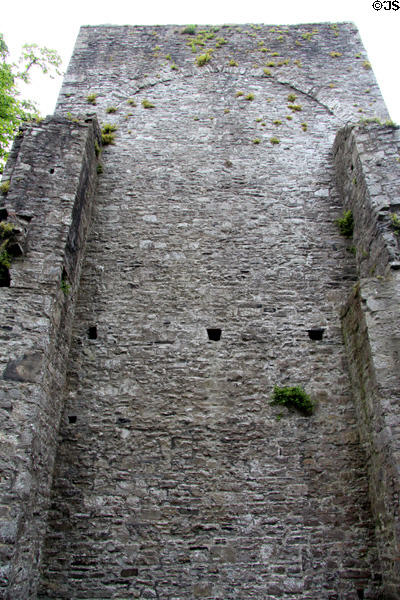 Remaining tower walls (1204) of Maynooth Castle home of Fitzgerald family after Norman occupation of Ireland in 1169. Ireland.