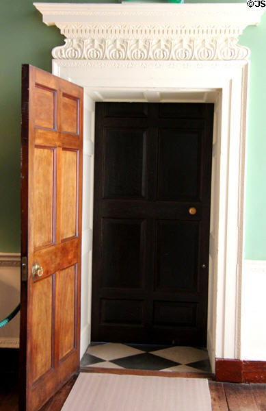 Doorway in dining room at Castletown House. Ireland.