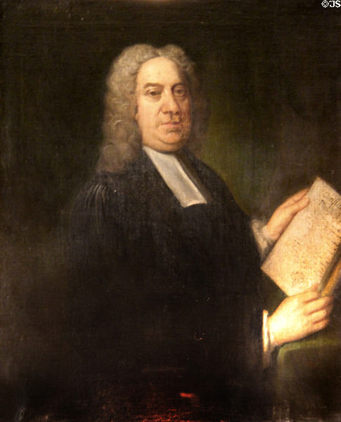 Portrait Jonathan Swift in Brown Study at Castletown House. Ireland.