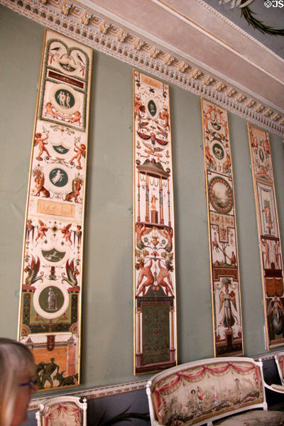 Wall hangings in Boudoir at Castletown House. Ireland.