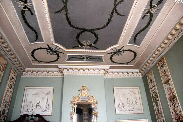 Ceiling decoration in Boudoir at Castletown House. Ireland.
