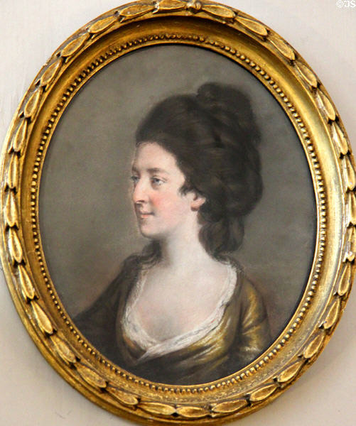 Pastel portrait (18thC) of Lady Louisa Conolly by Hugh Douglas Hamilton at Castletown House. Ireland.