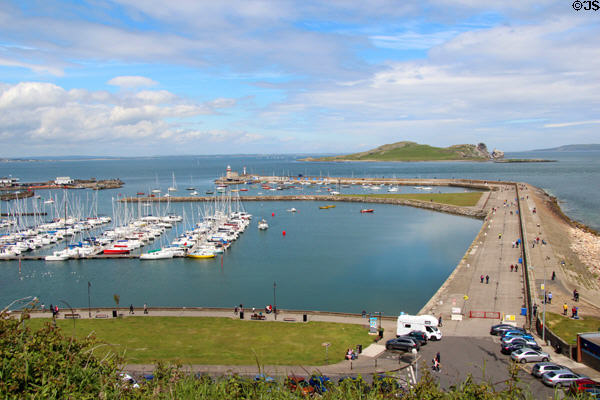 View of Howth harbor from Martello Tower. Howth, Ireland.