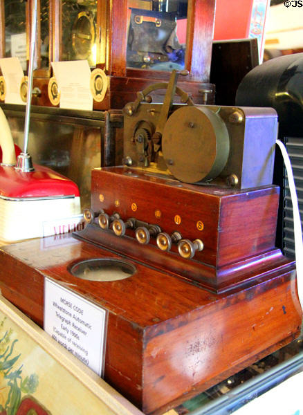 Morse Code Wheatstone Automatic Telegraph Receiver (early 1900s) at Hurdy Gurdy Museum of Vintage Radio. Howth, Ireland.