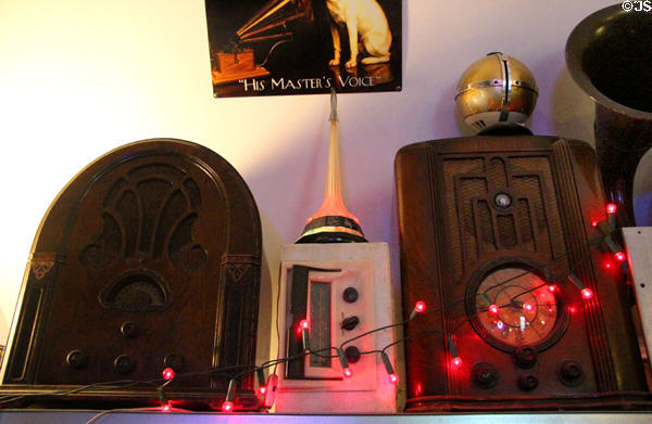 Collection of antique radios at Hurdy Gurdy Museum of Vintage Radio. Howth, Ireland.