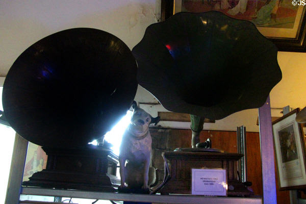 His Master's Voice gramophones (early 1900s) at Hurdy Gurdy Museum of Vintage Radio. Howth, Ireland.