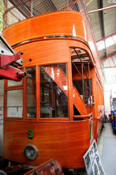 Howth tram No. 9 (1902) at National Transport Museum. Howth, Ireland.