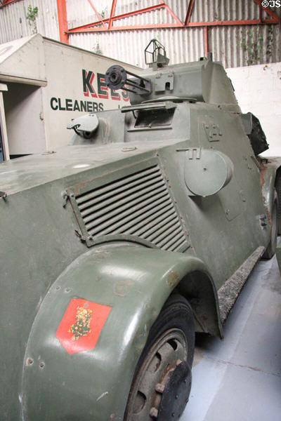 Landsverk armored car (1937 & updated 1956) used by Irish Defense Forces until 1972 at National Transport Museum. Howth, Ireland.