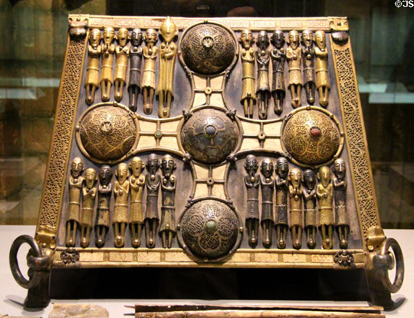 Replica of St Manchan's Shrine (12thC) original from Lemanaghan at National Museum of Ireland Archaeology. Dublin, Ireland.