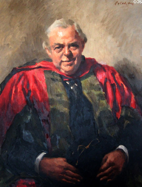Portrait of Alfred Chester Beatty (c1940s) by Colin Colahan at Chester Beatty Library. Dublin, Ireland.