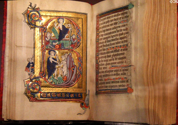Parchment Prayer Book (1265-75) from Flanders at Chester Beatty Library. Dublin, Ireland.