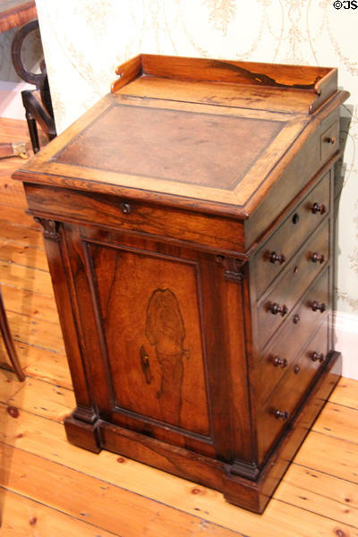 Davenport desk (19thC) by J.J. Byrne of Dublin at National Museum Decorative Arts & History. Dublin, Ireland.
