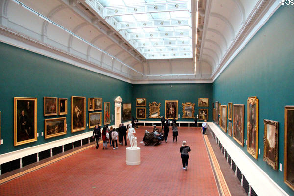Painting gallery at National Gallery of Ireland. Dublin, Ireland.