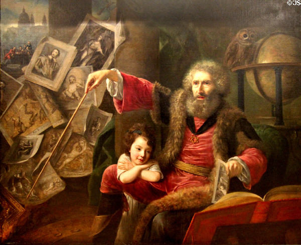 Conjuror painting (1775) by Nathaniel Hone the Elder at National Gallery of Ireland. Dublin, Ireland.